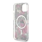 iPhone 14 Guess PC/TPU Flowers IML MagSafe kompatibilis tok (GUHMP14SHCFWSA)
