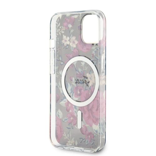 iPhone 14 Guess PC/TPU Flowers IML MagSafe kompatibilis tok (GUHMP14SHCFWSA)