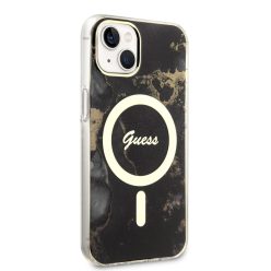   iPhone 14 Guess Marble IML MagSafe kompatibilis tok fekete (GUHMP14SHTMRSK)