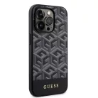 iPhone 14 Pro Guess PU G Cube MagSafe kompatibilis tok fekete