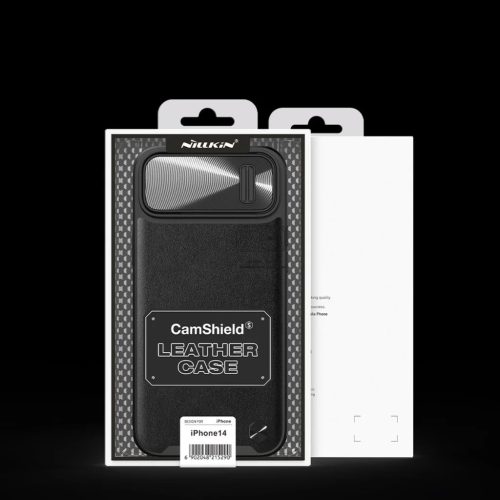 iPhone 14 Plus Nillkin Camshield Leather S bőr tok fekete