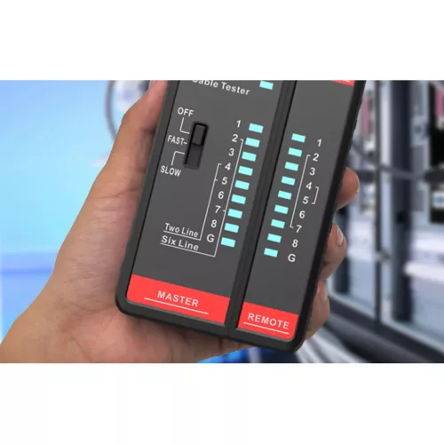 Habotest HT812A Hálózati kábel tesztelő RJ45/RJ14/RJ12/RJ9