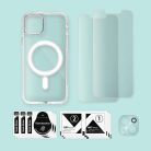 iPhone 14 Plus Magsafe tok + üvegfólia 2db + kamera lencse védő 9H 2.5D HD 0.33mm Alphajack