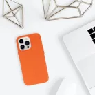 iPhone 14 Pro Max MagSafe Leather bőr telefontok narancsssárga