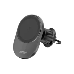   Tech-Protect MM15W-V1 Mágneses MagSafe kompatibilis autós telefontartó vezeték nélküli töltéssel 15W fekete