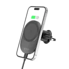 Tech-Protect MM15W-V1 Mágneses MagSafe kompatibilis autós telefontartó vezeték nélküli töltéssel 15W fekete