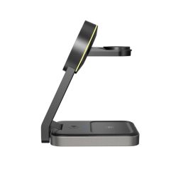   Tech-Protect QI15W-A28 3 az 1-ben vezeték nélküli mágneses töltő fekete