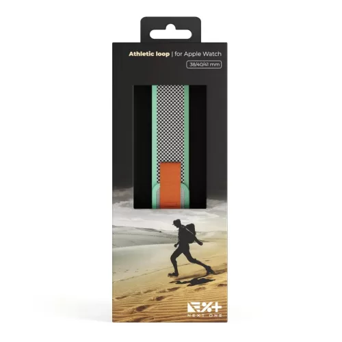 Apple Watch 4/5/6/7/8/9/SE (38/40/41mm) Next One Athletic Loop óraszíj menta