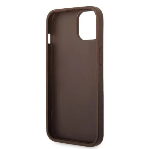 iPhone 15 Guess PU 4G Metal Logo telefontok barna (GUHCP15S4GMGBR)