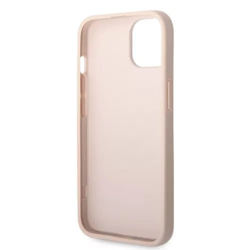 iPhone 15 Guess PU 4G Metal Logo telefontok rózsaszín (GUHCP15S4GMGPI)