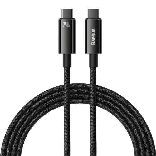 Baseus Tungsten Gold USB-C - USB-C kábel 240W 3m (fekete)