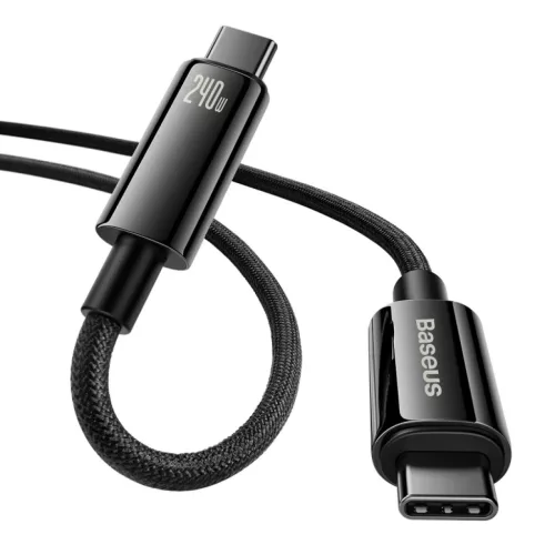 Baseus Tungsten Gold USB-C - USB-C kábel 240W 3m (fekete)