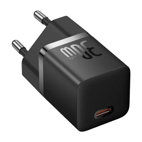 Baseus GaN5 mini USB-C hálózati töltő adapter 30W (fekete)