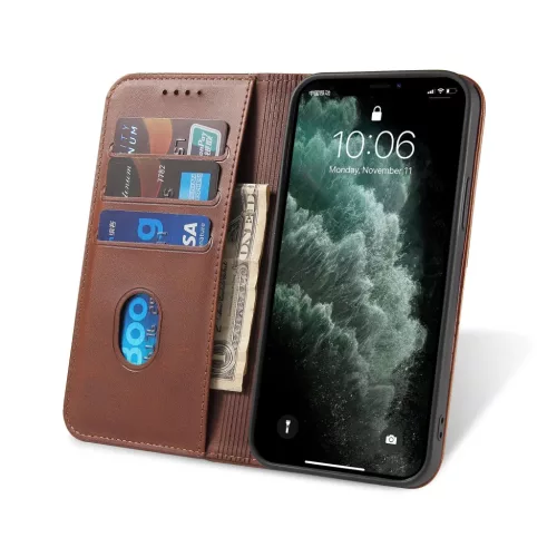 Honor 70 mágneses PU bőr fliptok kártyatartóval pánt nélküli fekete Alphajack
