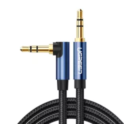   Ugreen audio kábel AUX 90 fokban döntött minijack 3,5 mm 2m kék (AV112)
