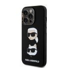 iPhone 15 Pro Max Karl Lagerfeld Liquid Silicone Karl and Choupette Heads fekete tok (KLHCP15XSDHKCNK)