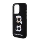 iPhone 15 Pro Max Karl Lagerfeld Liquid Silicone Karl and Choupette Heads fekete tok (KLHCP15XSDHKCNK)