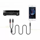 UGREEN AV116 kábel Jack 3,5 mm 2RCA 3 m fekete
