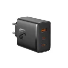 Baseus OS-Cube Pro hálózati töltő adapter 2xUSB-C + USB, 65W fekete