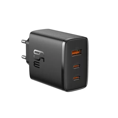 Baseus OS-Cube Pro hálózati töltő adapter 2xUSB-C + USB, 65W fekete