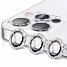 iPhone 15/15 Plus Diamond kameralencsevédő üvegfólia ezüst