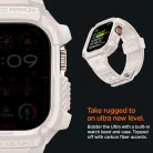 Apple Ultra 1/2 (49mm) Spigen Rugged Armor Pro szíj és tok homokszínű
