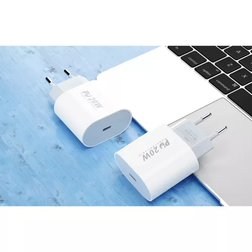 Foneng EU39 hálózati töltő adapter USB-C PD 3.0 20W + USB-C - USB-C kábel