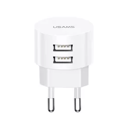   USAMS T20 hálózati gyorstöltő adapter CC80TC01 2.1A fehér