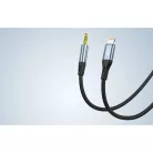 Vipfan L05 Lightning - 3.5mm-es mini jack AUX kábel, 1m (szürke)