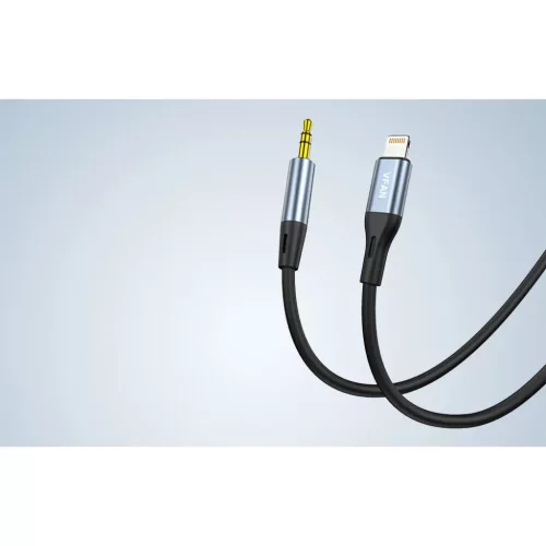 Vipfan L05 Lightning - 3.5mm-es mini jack AUX kábel, 1m (szürke)