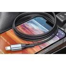 Vipfan L05 Lightning - 3.5mm-es mini jack AUX kábel, 1m (szürke)