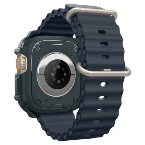 Apple Ultra 1/2 (49mm) Spigen Rugged Armor tok Abyss zöld