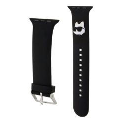   Apple Watch 38/40/41 mm Karl Lagerfeld Choupette Head NFT óraszíj fekete
