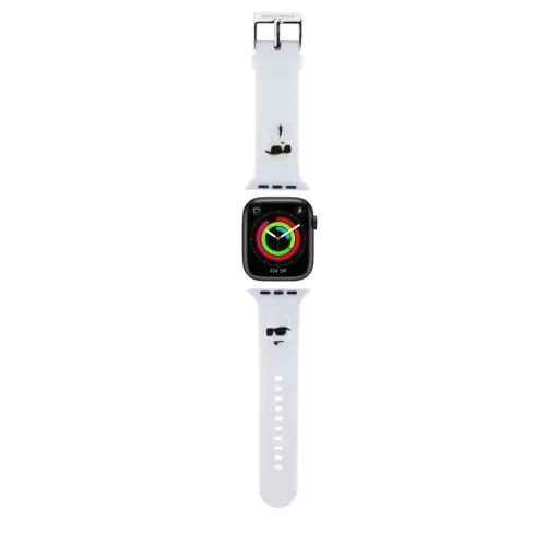 Apple Watch 38/40/41 mm Karl Lagerfeld Karl és Choupette Head NFT óraszíj fehér