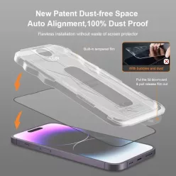   iPhone 15 Easy-Stick Box Full Glue kijelzővédő üvegfólia fekete