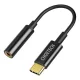 USB-C - Jack 3.5mm Audio Jack adapter Choetech AUX003 USB-C 3,5 mm-es  (fekete) DAC kábel