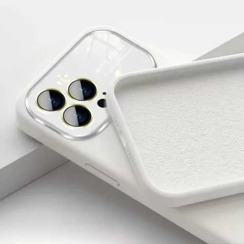 Soft szilikon lencse tok iPhone 11 fehér