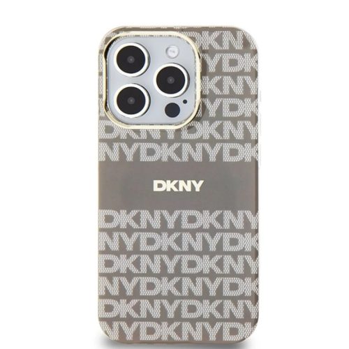 Original Case DKNY keménytok IML Mono & Stripe MagSafe DKHMP15XHRHSEE iPhone 15 Pro Max beige tok