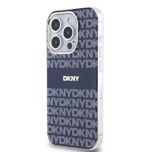 Original Case DKNY keménytok IML Mono & Stripe MagSafe DKHMP15XHRHSEB iPhone 15 Pro Max kék tok