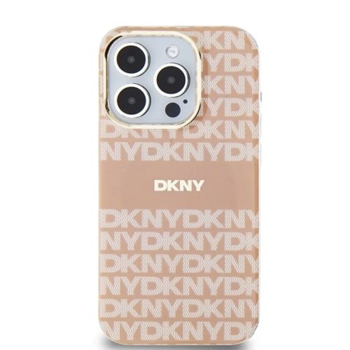 Original Case DKNY kemény tok IML Mono & Stripe MagSafe DKHMP15XHRHSEP iPhone 15 Pro Max pink tok
