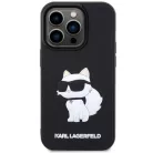 Eredeti Pouch KARL LAGERFELD hardcase Rubber Choupette 3D KLHCP14X3DRKHNK iPhone 14 Pro Max tok Fekete