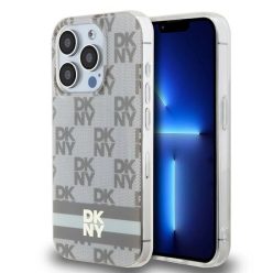   Original Case DKNY hardcase IML Checkered Mono Pattern & Printed Stripes MagSafe DKHMP15XHCPTSE tok iPhone 15 Pro Max-hoz beige