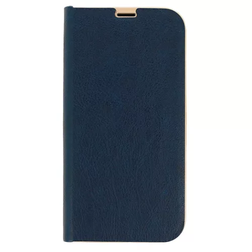 Fliptok kerettel iPhone 14 Pro Max sötétkék tok