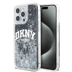   Eredeti DKNY hardcase Liquid Glitter Nagy Logó DKHCP14XLBNAEK iPhone 14 Pro Max fekete tok