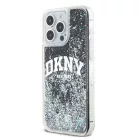 Eredeti DKNY hardcase Liquid Glitter Nagy Logó DKHCP14XLBNAEK iPhone 14 Pro Max fekete tok