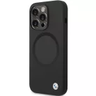 iPhone 14 Pro Max fekete Original Case BMW Signature Liquid Silicone MagSafe BMHMP14XSILBK2 tok
