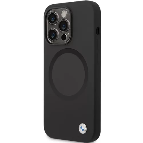 iPhone 14 Pro Max fekete Original Case BMW Signature Liquid Silicone MagSafe BMHMP14XSILBK2 tok