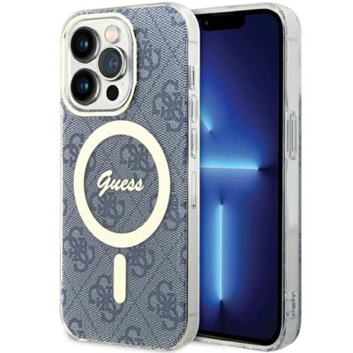 Original Case GUESS hardcase IML 4G MagSafe GUHMP15XH4STB for iPhone 15 Pro Max blue tok