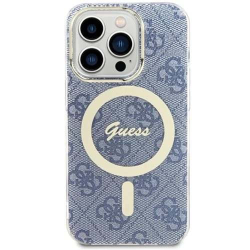 Original Case GUESS hardcase IML 4G MagSafe GUHMP15XH4STB for iPhone 15 Pro Max blue tok
