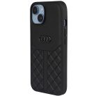 iPhone 14 fekete Eredeti Audi hardcase valódi bőr tok AU-TPUPCIP14-Q8/D1-BK